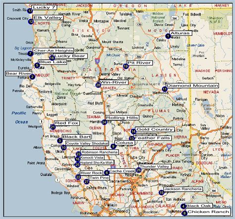 California Casinos Mapa