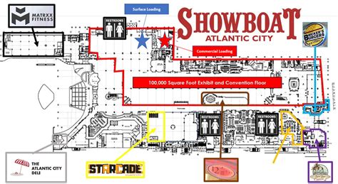Casino Showboat Atlantic City Mapa
