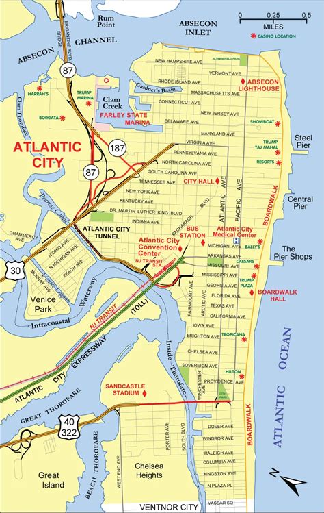 Casinos De Atlantic City No Calcadao Mapa