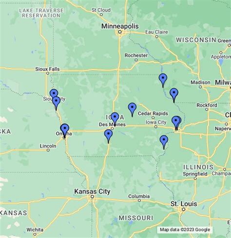 Iowa City Casinos Mapa