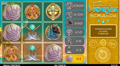 Jogar Treasure Of Horus Scratch Com Dinheiro Real