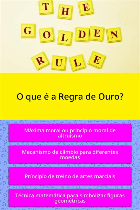 Jogo Regras De Ouro