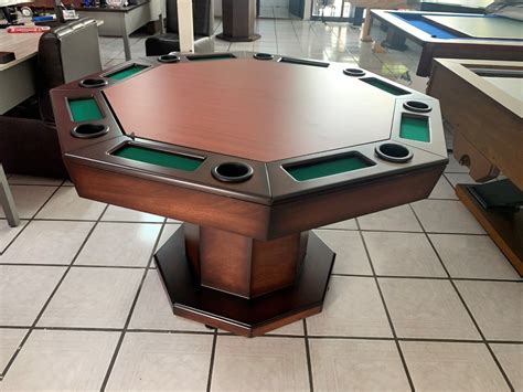 Madeira Octagon Mesa De Poker Planos