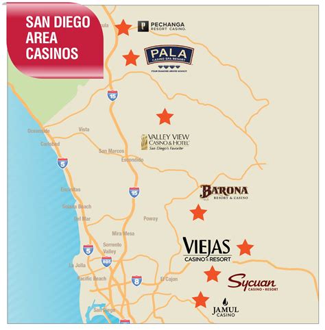 San Diego Cassinos Indigenas Mapa